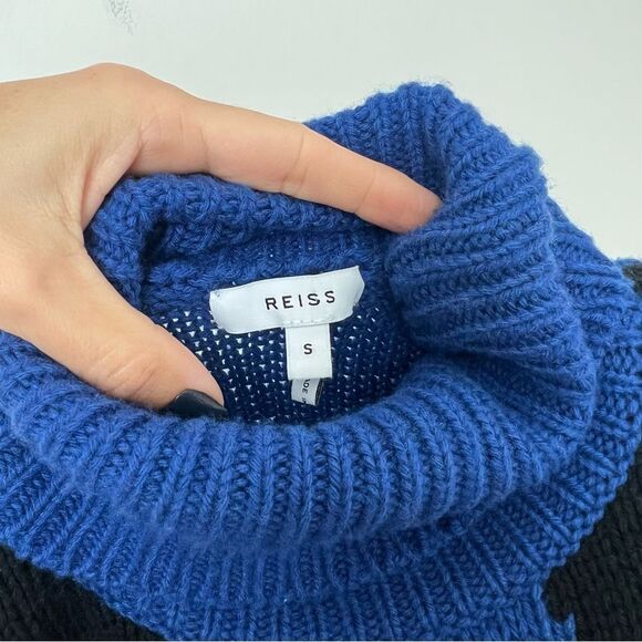 Reiss Brittany Wool Cashmere Turtleneck Sweater Size Small Chunky Knit - Picture 6 of 10